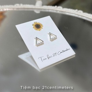 Khuyên tai bạc Triangle Bông tai bạc Tiệm bạc 21 Centimeters
