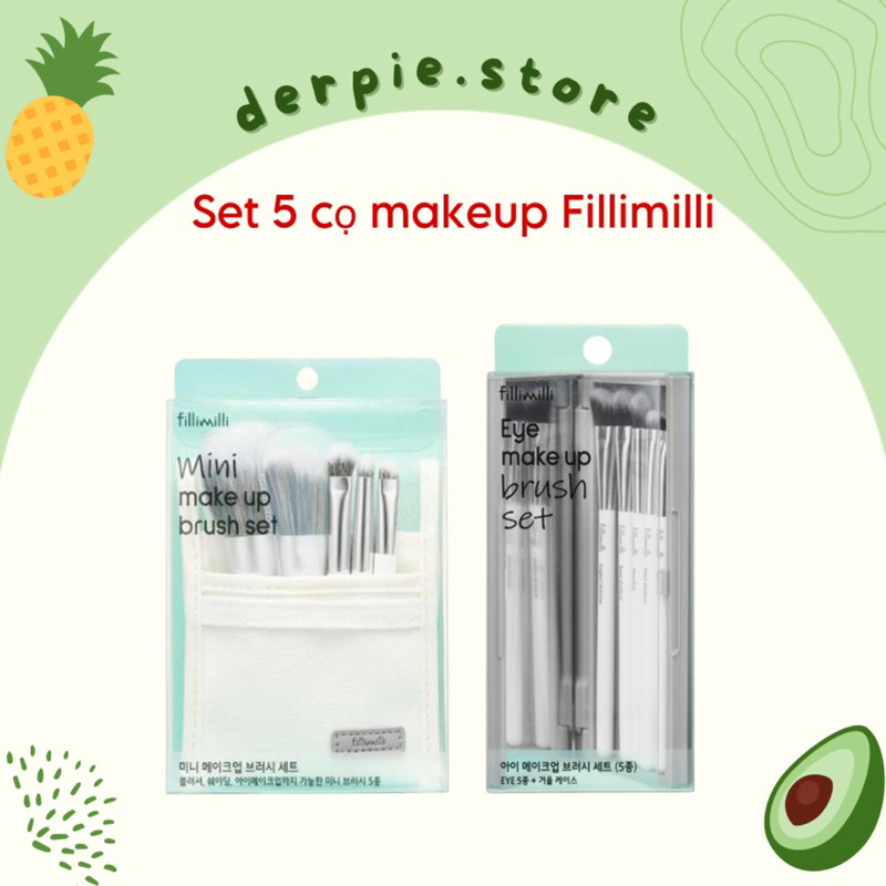 [ BILL DUTY ] Set / bộ 5 cọ makeup / trang điểm Fillimilli : mini makeup brush - eye makeup brush kè