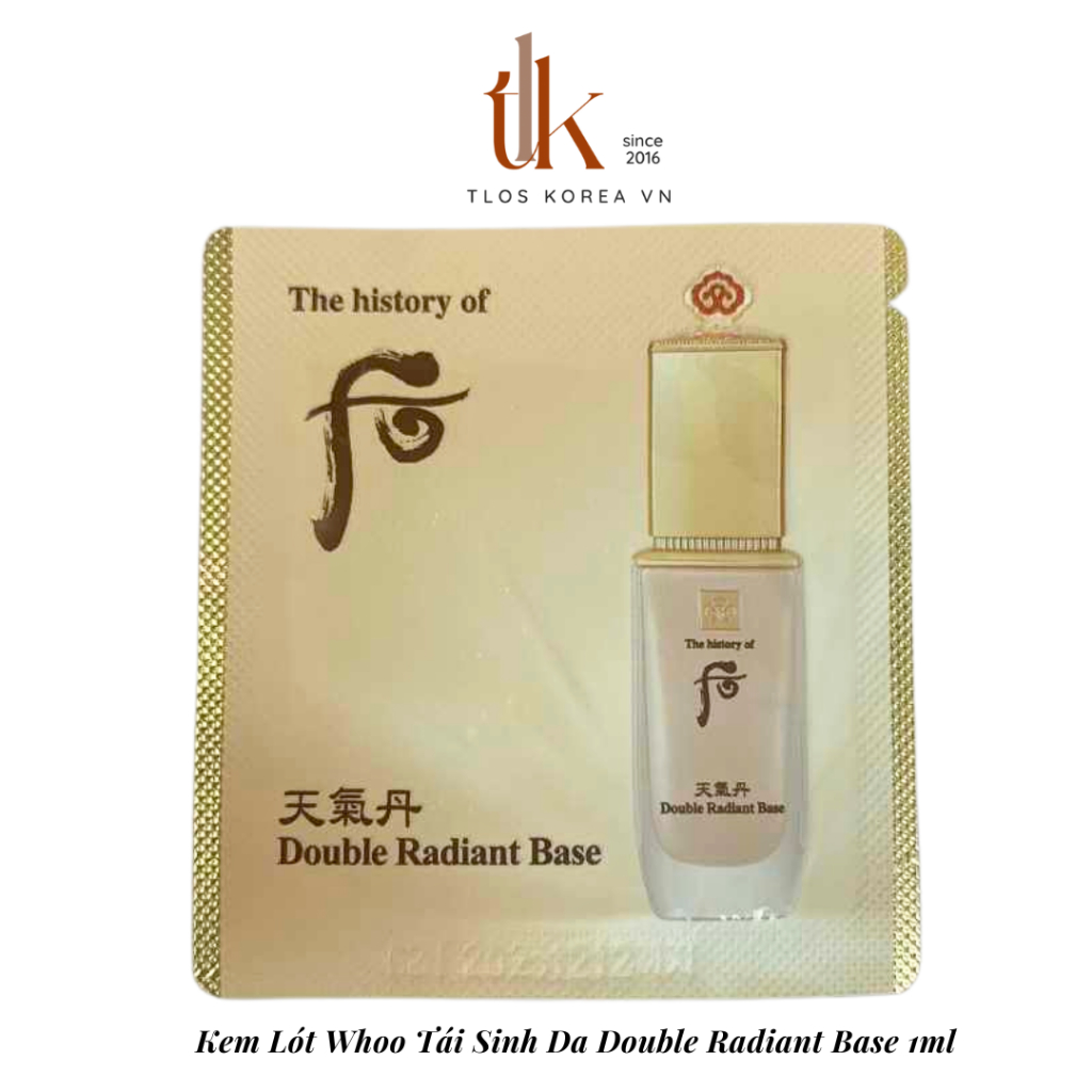 Combo 5/10 gói Kem Lót Whoo Base Dưỡng Ẩm Tái Sinh Da Cheongidan Double Radiant Base 1ml