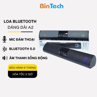 Loa bluetooth speaker A2 dáng dài 2 loa cực đỉnh, kiểu dáng sang trọng hỗ trợ thẻ nhớ, đài FM