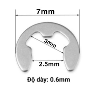 Bộ 10 phe gài chữ e kích thước 3mm - phe cài e 3mm - phe m3