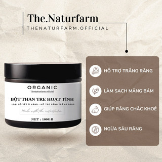 Bột than tre hoạt tính trắng răng & thanh lọc da naturfarm [ HỦ 100GR ]