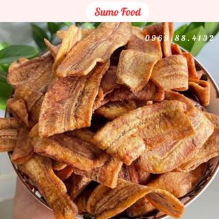 Chuối sấy giòn không đường 500g - đặc sản gia lai thơm ngon, giòn rụm