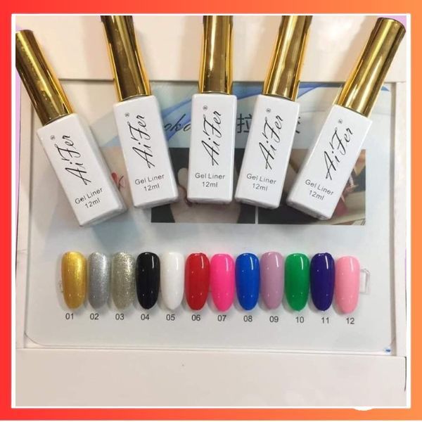 Sơn gel cọ nét Aifer, cọ vẽ móng chai 12ml