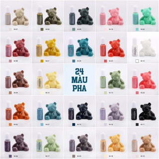 24 Màu đục màu pha Epoxy, pha nến thơm, UV resin, pha resin