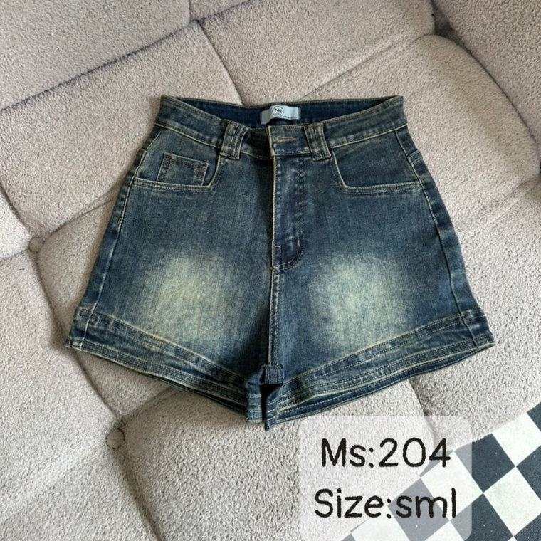 QUẦN SHORT JEAN NỮ CO GIÃN FORM ÔM CẠP CAO LAI VIỀN CHẤT DEMIN - KIM HẬU BOUTIQUE