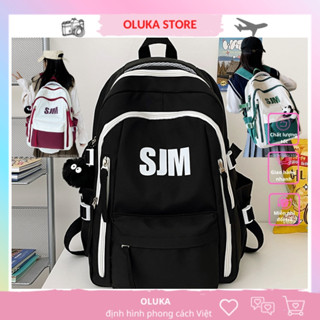 Balo nữ ulzzang chống thấm cỡ lớn cặp sinh viên học sinh đi học giá rẻ phong cách retro vải nilon OLUKA STORE  BL046