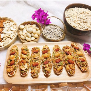 Bánh thuyền hạt dinh dưỡng ANNUT mix các loại hạt lành mạnh hỗ trợ giảm cân ăn kiêng. Nông sản sạch Annut