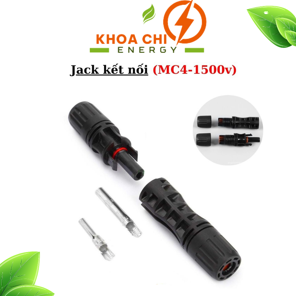 ( Combo 5 bộ )Cặp Jack nối MC4-1000V, 1500V (kết nối tấm năng lượng mặt trời chuyên dụng)