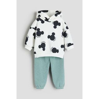 Set micky xanh nỉ bông HM Auth sale