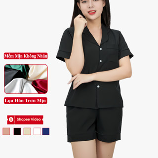 Đồ Ngủ Lụa Pijama Nữ Ngắn Tay Mặc Nhà Cao Cấp Madela. Pijama Lụa Mặc Nhà Nữ Ngắn Tay Thuộc: Đồ Mặc Nhà Pijama Lụa Nữ