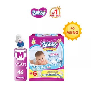 ( Tặng 6 miếng  ) TÃ DÁN BOBBY SIÊU THẤM SIÊU THOÁNG S80/S80+6/M76+6