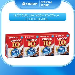 Lốc 4 hộp sữa orion lúa mạch sô-cô-la choco iq 90ml