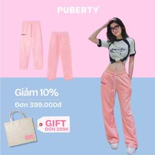 quần dài nỉ ống rộng localbrand PUBERTY PINKY SWEATPANTS