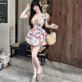 Váy thô hoa vát eo cúc ngọc