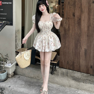 Váy thô hoa vát eo cúc ngọc