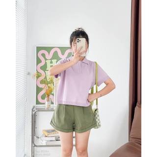 Áo len polo tay ngắn the ciu - basic polo top