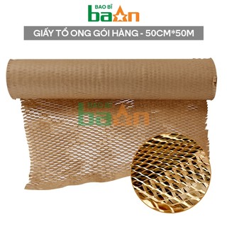 Giấy tổ ong bọc hàng khổ 50cm dài 50 mét tổ ong kraft – Thân thiện môi trường