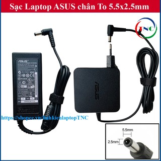 [Chân To] SẠC LAPTOP ASUS 19V 2.37A 45W / 3.42A 65W chân To 5.5x2.5mm - đường kính đầu sạc 5.5mm [Bảo hành 12 tháng]