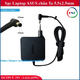 [Chân To] SẠC LAPTOP ASUS 19V 3.42A (65W) chân 5.5x2.5mm - đường kính đầu sạc 5.5mm [Bảo hành 12 tháng]