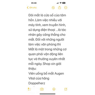 Hàng Đức đủ Bill Augen vital mắt