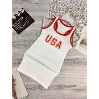 body trắng viền đỏ in chữ USS