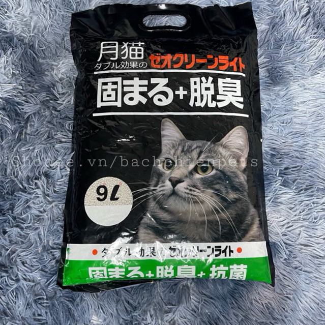 Cát Nhật đen cho mèo 9L, Cát vệ sinh cho mèo khử mùi, vón cục, thấm hút_ Bạch Phiến Pets..............