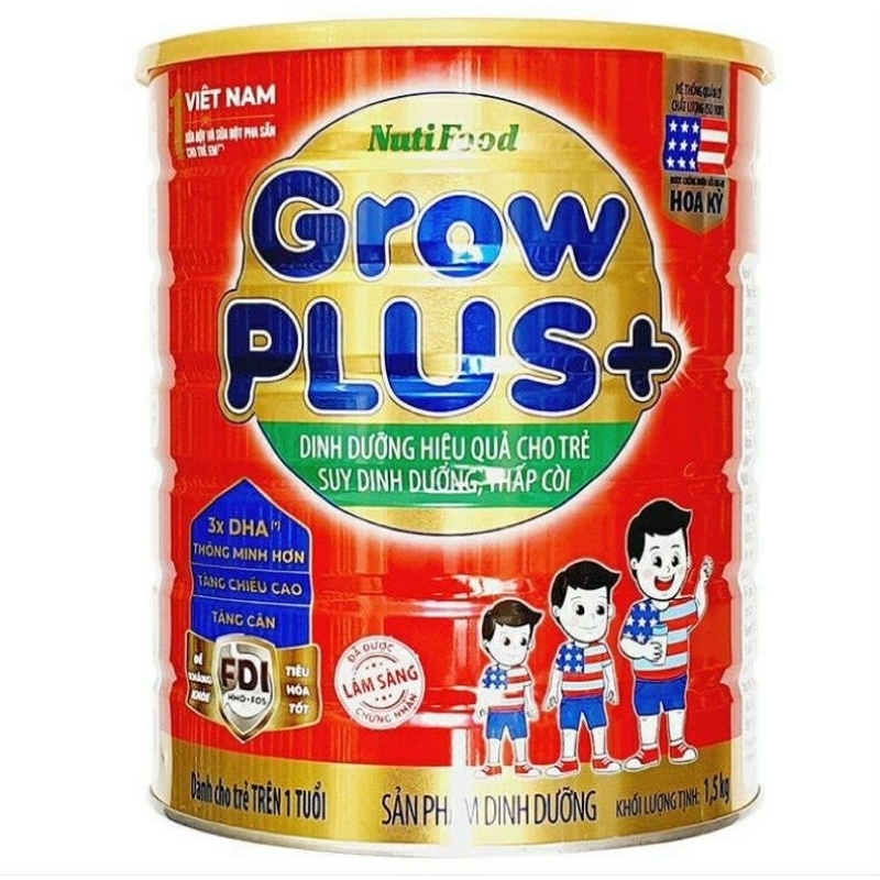 Sữa Grow Plus+ Đỏ FDI 1,5kg của Nutifood (1 tuổi trở lên)
