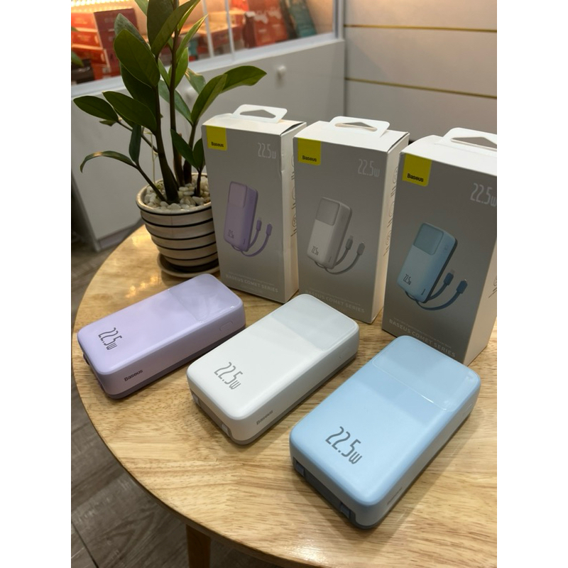 Pin sạc dự phòng chính hãng Baseus 20000mAh Type C PD 22.5W PPMD20 liền cáp Lightning và Type C có led hiện % pin | BigBuy360 - bigbuy360.vn