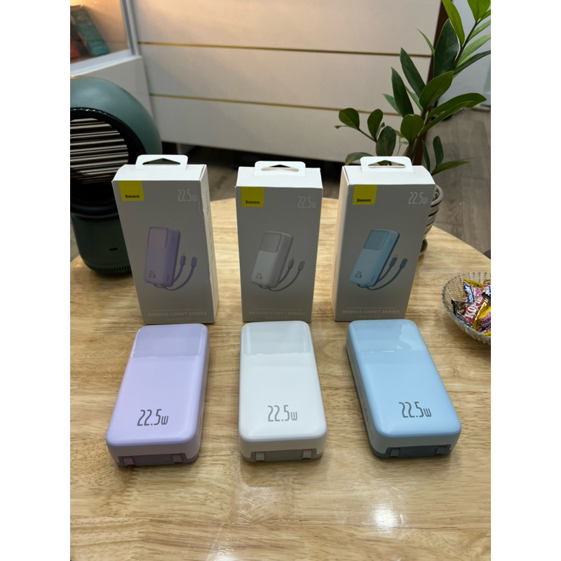 Pin sạc dự phòng chính hãng Baseus 20000mAh Type C PD 22.5W PPMD20 liền cáp Lightning và Type C có led hiện % pin | BigBuy360 - bigbuy360.vn