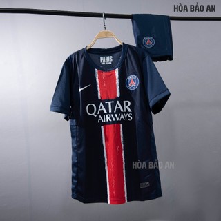 Áo Đấu PSG Màu Than Quần Than mùa giải 2024/2025, vải thái chuẩn áo thi đấu phom 43-90kg