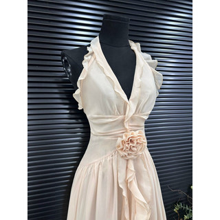 ĐẦM MAXI YẾM TAG HOA XẺ ĐÙI
