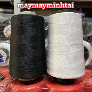 Chỉ may trắng/đen 5000m