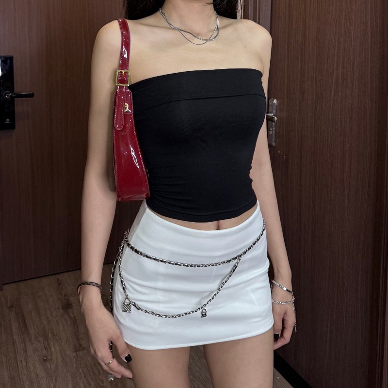 Áo ống phom dài, áo nữ quây cúp ngực ôm body đi chơi mẫu basic siêu phối đồ VD926 | BigBuy360 - bigbuy360.vn