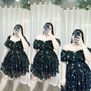 [Bigsize 60-85kg] Đầm cúp ngực tay ngắn (kèm 1 lót quần rời y hình)