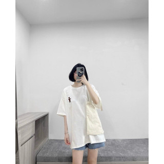 Áo tay lỡ form rộng thêu gấu teddy áo đôi ulzzang - ẢNH THẬT