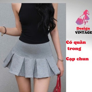Chân váy xếp ly dáng ngắn vải nỉ bông, chân váy mùa hè sang chảnh G908