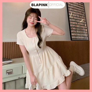 Váy Vintage Babydoll Blapink Cổ Vuông Nàng Ther Dịu Dàng