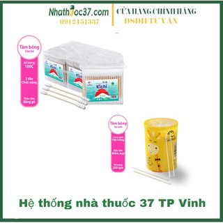 Tăm bông trẻ em và Tăm bông người lớn Thân nhựa, thân gỗ, thân giấy Niva, Yumy