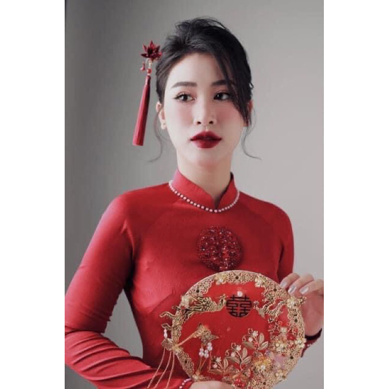 Trâm hoa đỏ Cài Tóc Cô Dâu
