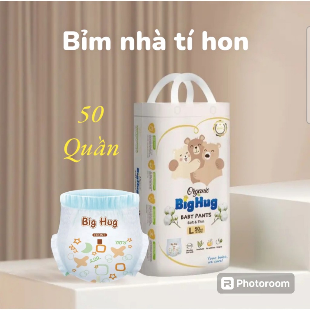 (Mua 100 Miếng Kèm Quà) Bỉm Tả Quần Big Hug Phom Bo Chun Đệm Mây Mềm Mại Cho Bé Yêu