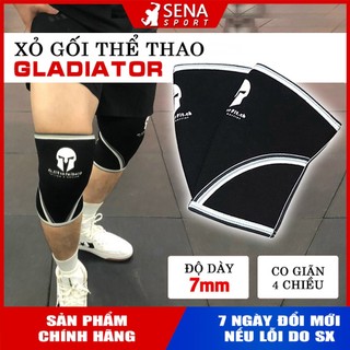 XỎ GỐI TẬP GYM CAO CẤP HỖ TRỢ SQUAT - BÓ GỐI THỂ THAO GLADIATOR SPARTAN dày 7mm đàn hồi cực tốt