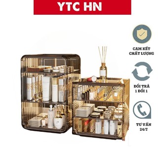  YTC- Kệ Đựng Ly Cốc Bình Sữa Tủ Đựng Mỹ Phẩm Để Bàn Bằng Acrylic Trong Suốt Chống Bụi sang trọng 