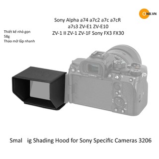 Small Sunhood - Che nắng màn hình Sony A7S3/ A7C/ ZV-1/ FX3 code 3206