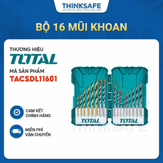Bộ 16 - 22 mũi khoan đa năng Bê tông / Gỗ / Kim loại TOTAL, Mũi khoan đa năng thông dụng, Chất liệu thép cao cấp