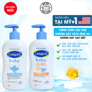 [Mẫu mới] Sữa tắm gội dịu lành cho bé CETAPHIL BABY GENTLE WASH & SHAMPOO 400ml - 230ml