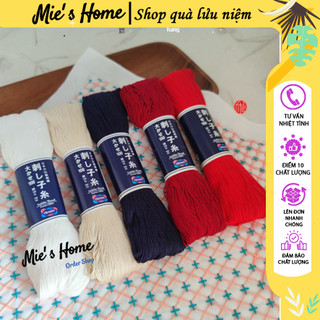 Chỉ Thêu tay SỢI BÔNG NHẬT BẢN Bó gồm 40 sợi/ 120 cm Thêu thủ Công Sashiko CHỈ COTTON CAO CẤP MIE Handmade Shop