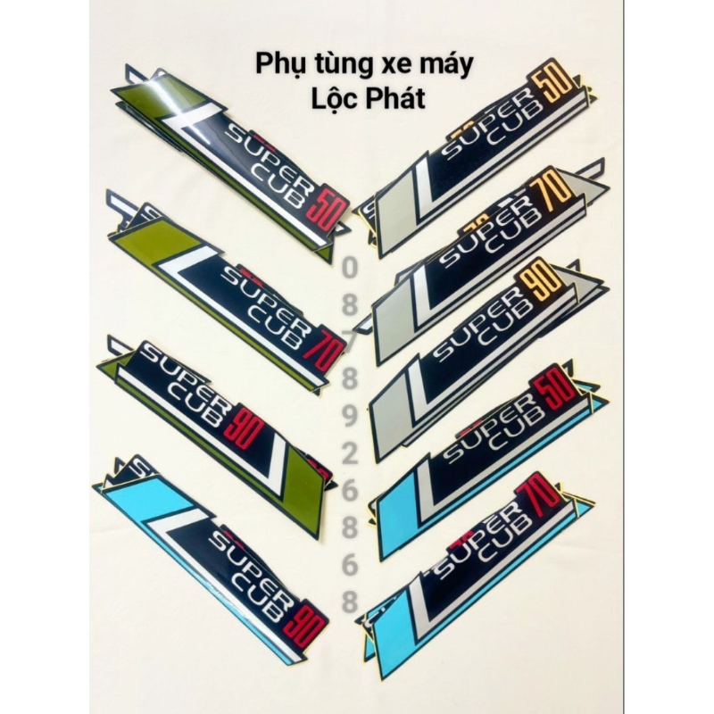 Tem xe Cub 81 đủ 50 70 90 Hàng Zin Nhập Thái