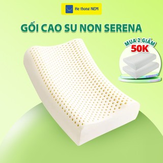 Ruột gối ngủ chống đau vai gáy SERENA cao cấp Ruột gối massage ngủ công thái học cao su non chống ngáy cho người lớn
