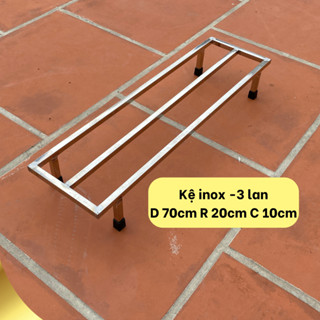  Giàn đỡ chậu trồng hoa kệ đặt chậu cây cảnh inox dài 70cm rộng 20cm cao 10cm 